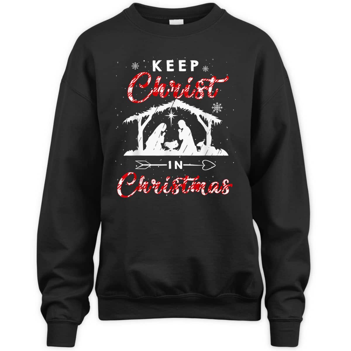 Keep Christ In Christmas Red Plaid Christian Love Xmas T-Shirt