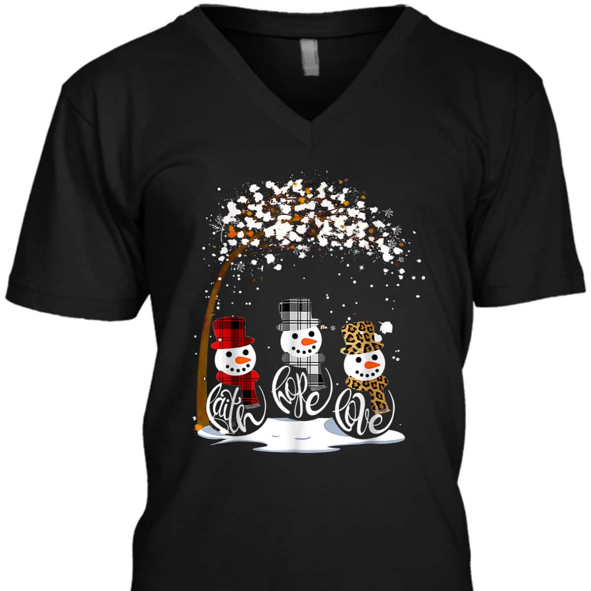 Christmas Faith Hope Love Snowman Funny Xmas For Christian T-Shirt Christmas Faith Hope Love Snowman Funny Xmas For Christian T-Shirt