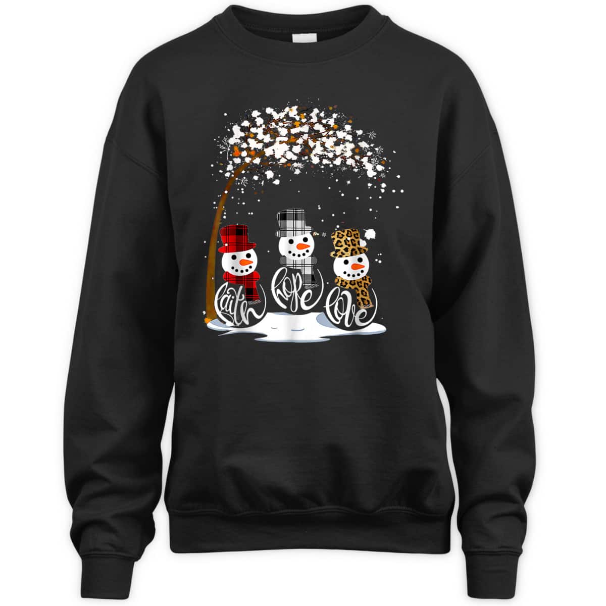 Christmas Faith Hope Love Snowman Funny Xmas For Christian T-Shirt Christmas Faith Hope Love Snowman Funny Xmas For Christian T-Shirt