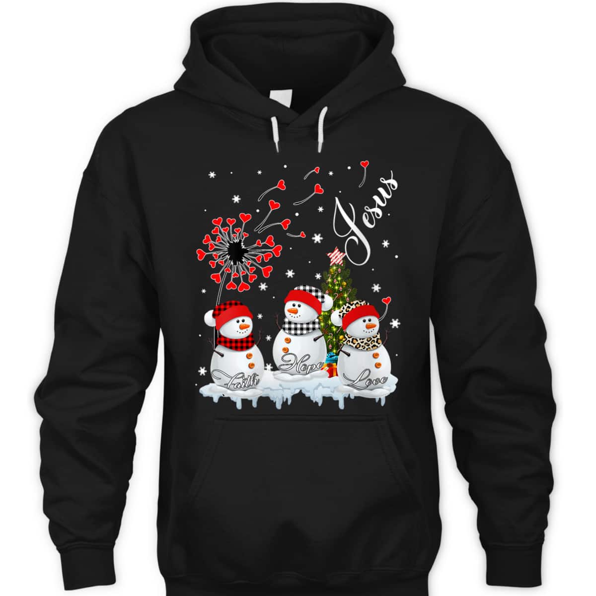 Merry Christmas Faith Hope Love Snowman Christian Cross Xmas T-Shirt Merry Christmas Faith Hope Love Snowman Christian Cross Xmas T-Shirt