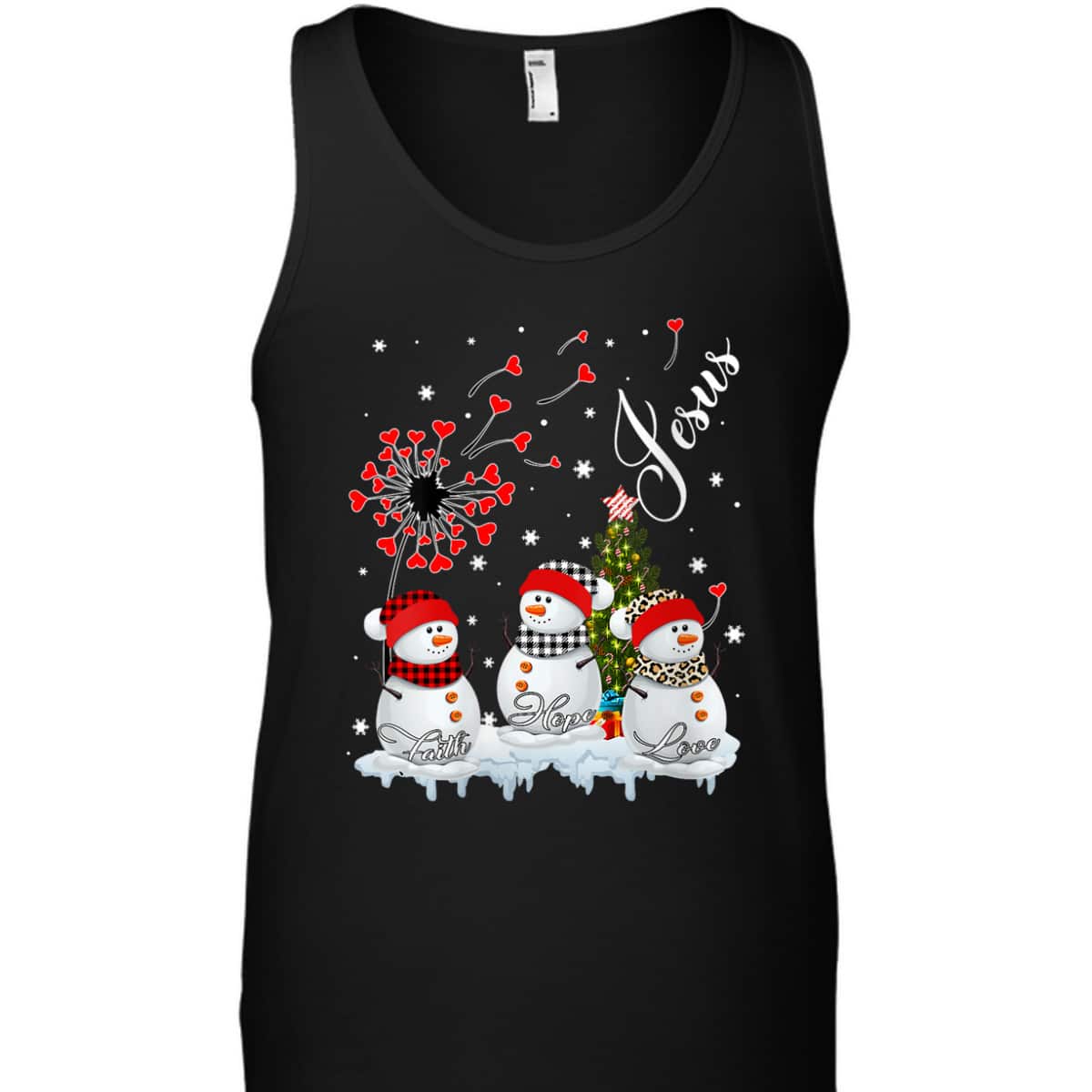 Merry Christmas Faith Hope Love Snowman Christian Cross Xmas T-Shirt Merry Christmas Faith Hope Love Snowman Christian Cross Xmas T-Shirt