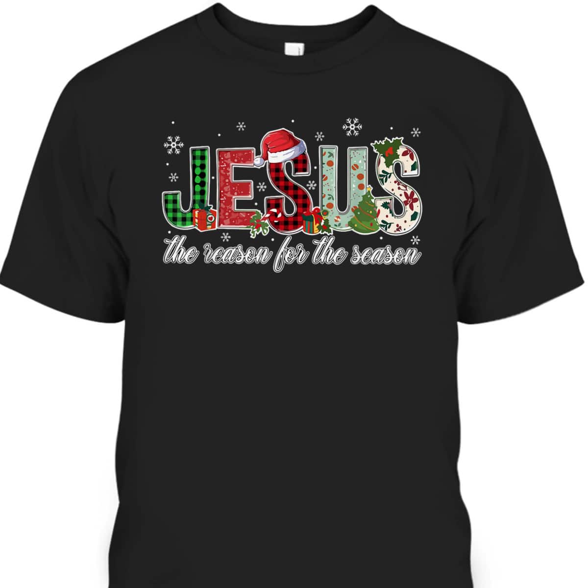 Christian Jesus The Reason Xmas Holiday Season Christmas Snowflake T-Shirt Christian Jesus The Reason Xmas Holiday Season Christmas Snowflake T-Shirt