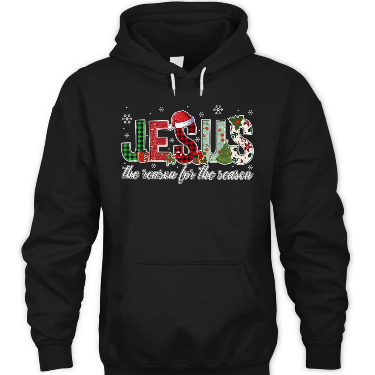 Christian Jesus The Reason Xmas Holiday Season Christmas Snowflake T-Shirt