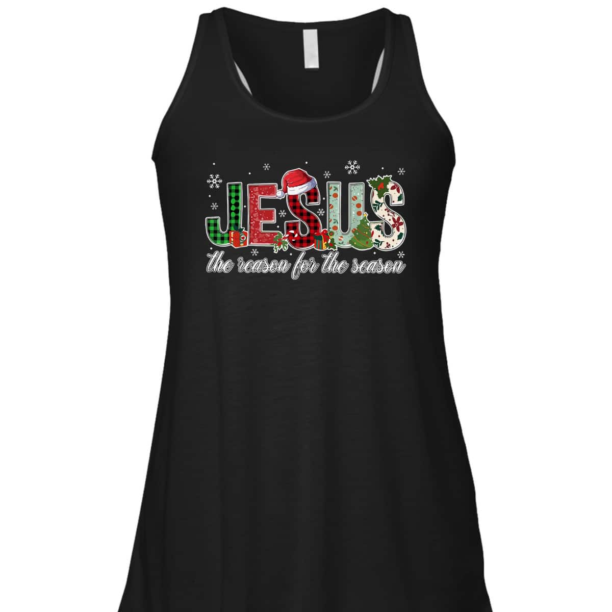 Christian Jesus The Reason Xmas Holiday Season Christmas Snowflake T-Shirt
