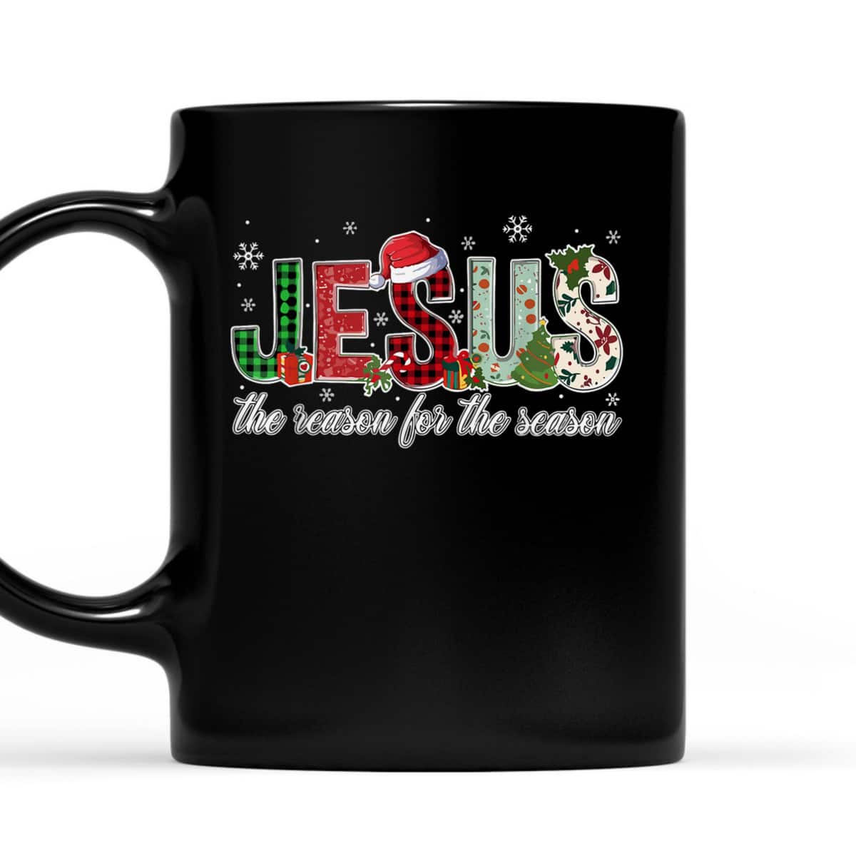 Christian Jesus The Reason Xmas Holiday Season Christmas Snowflake T-Shirt