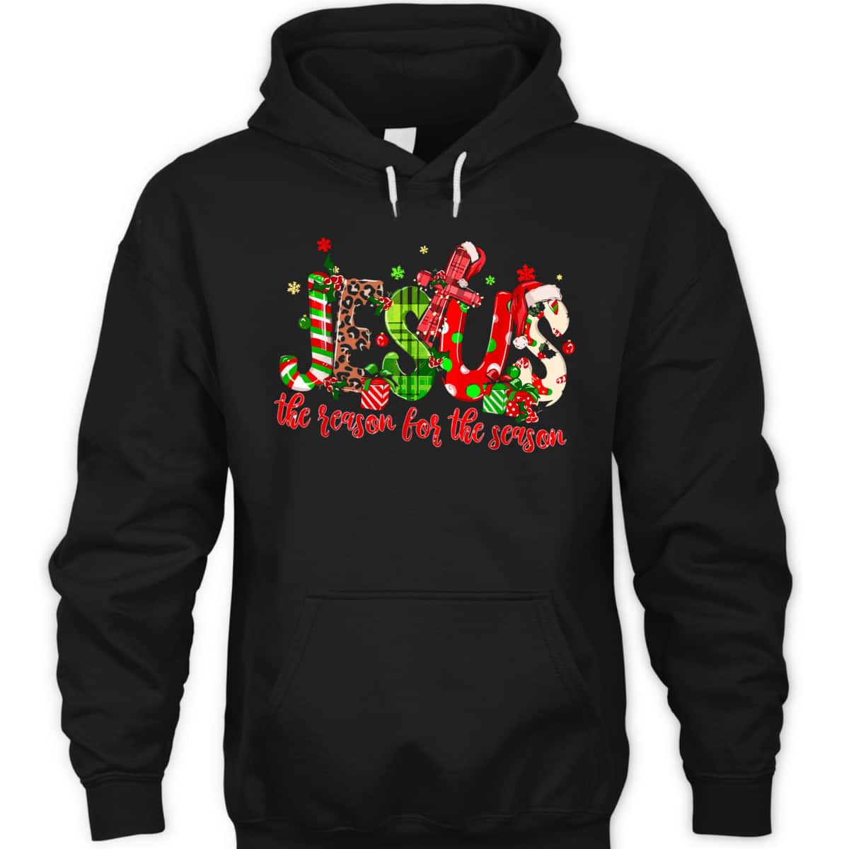 Christian Jesus The Reason Xmas Holiday Season Christmas Cross T-Shirt