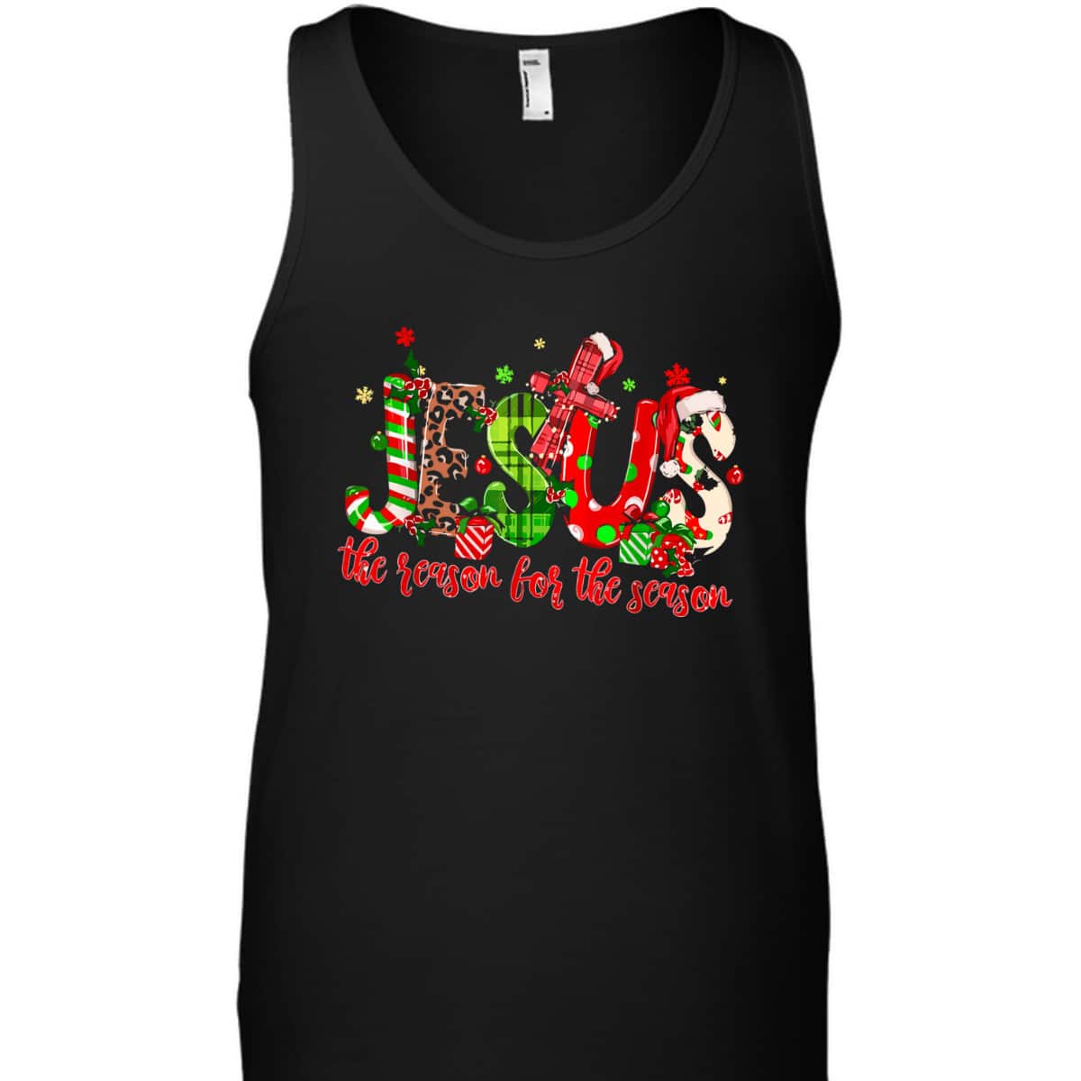 Christian Jesus The Reason Xmas Holiday Season Christmas Cross T-Shirt