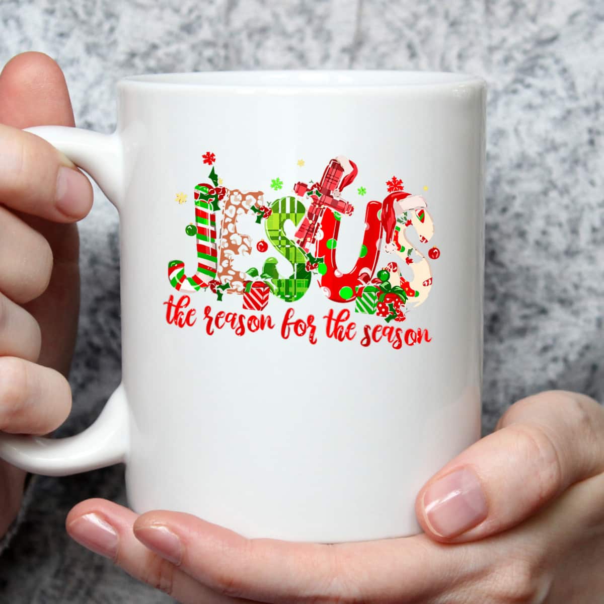 Christian Jesus The Reason Xmas Holiday Season Christmas Cross T-Shirt