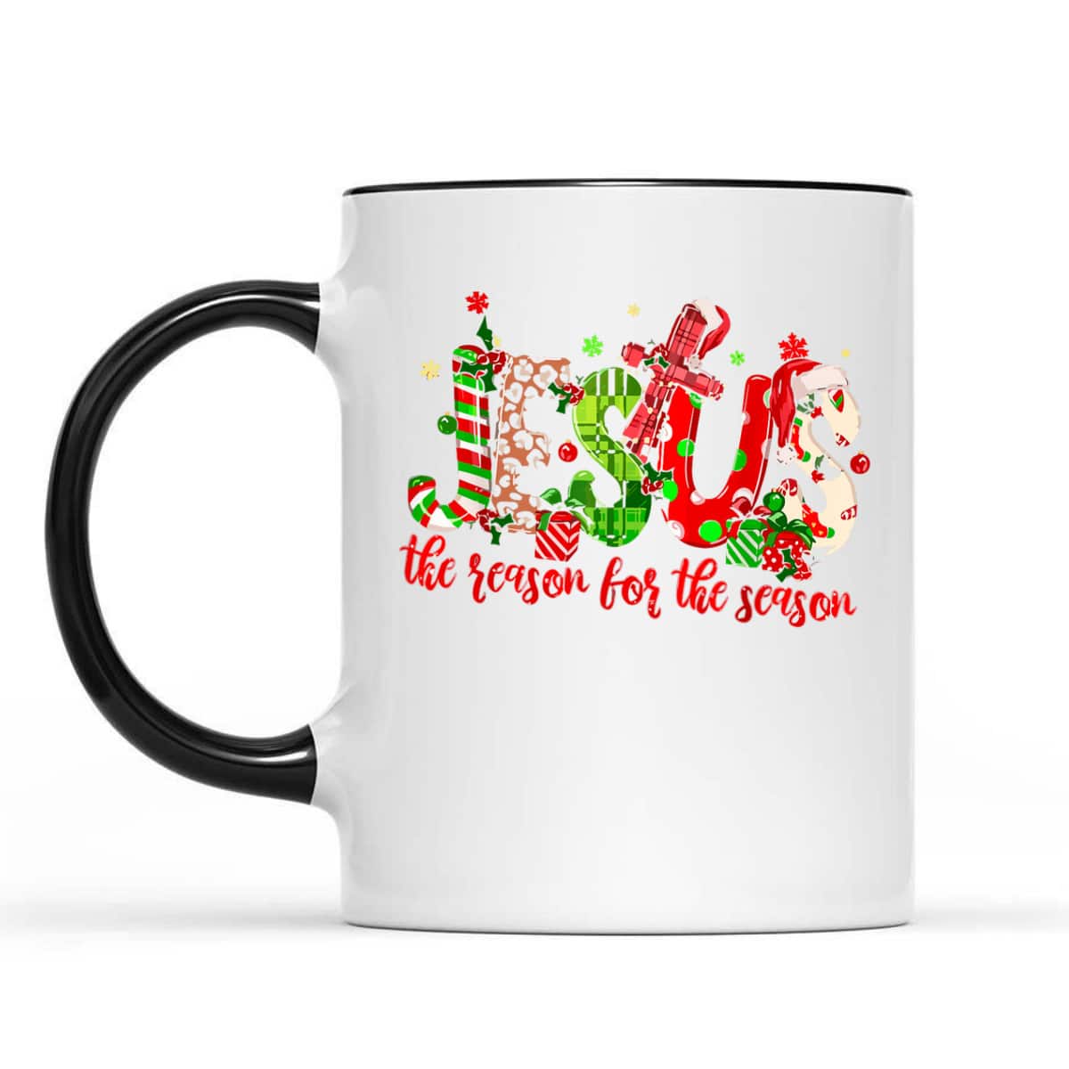 Christian Jesus The Reason Xmas Holiday Season Christmas Cross T-Shirt