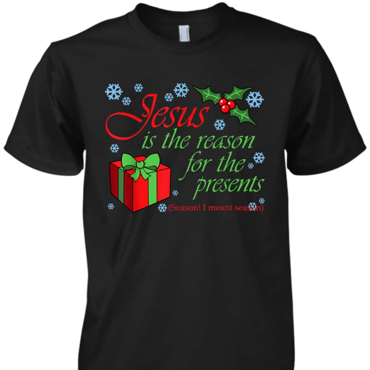 Christian Christmas T-Shirt Jesus The Reason Xmas Holiday Season Gifts