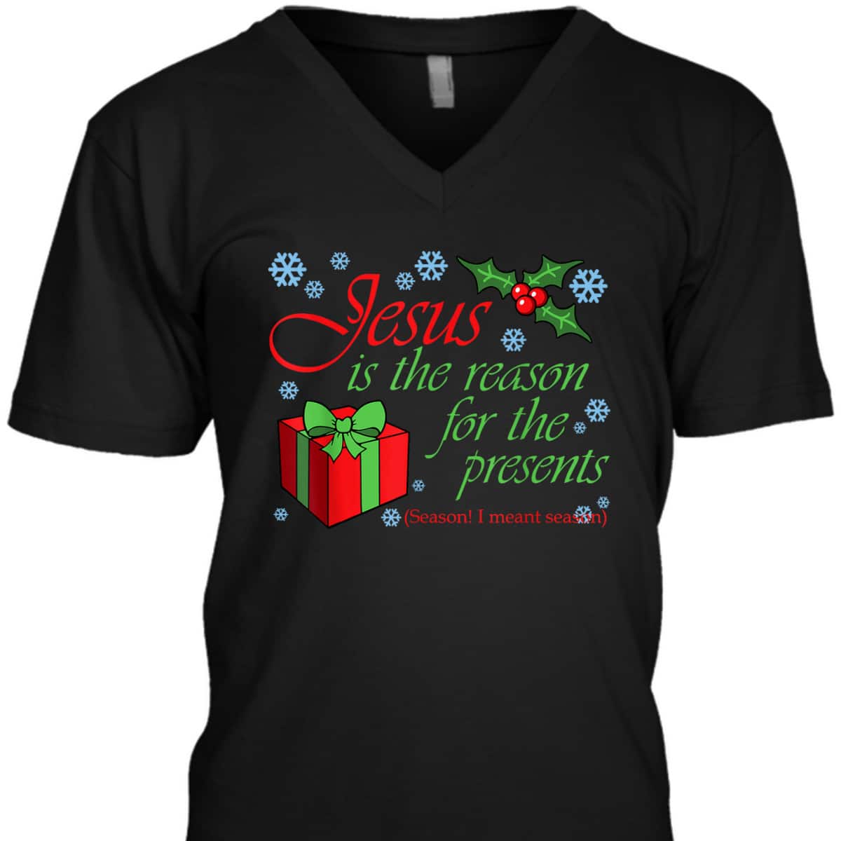 Christian Christmas T-Shirt Jesus The Reason Xmas Holiday Season Gifts