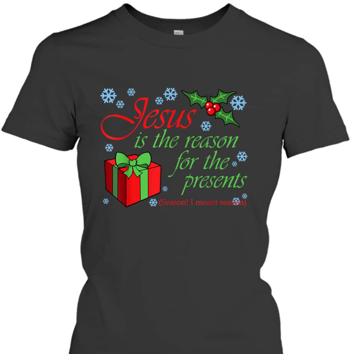 Christian Christmas T-Shirt Jesus The Reason Xmas Holiday Season Gifts