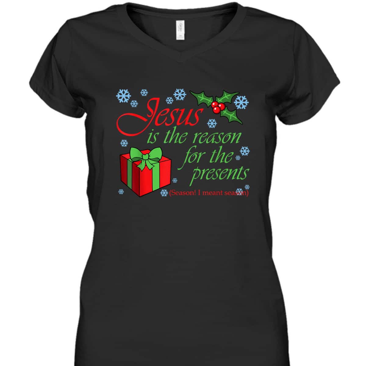 Christian Christmas T-Shirt Jesus The Reason Xmas Holiday Season Gifts