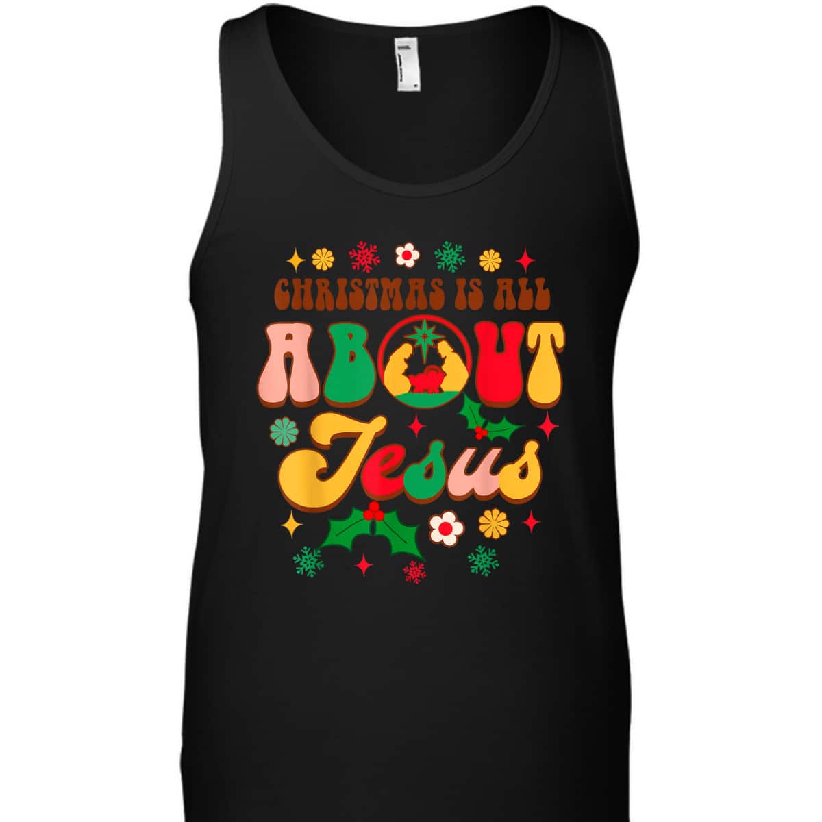 Christian Christmas Xmas Vibes Christmas Is All About Jesus T-Shirt