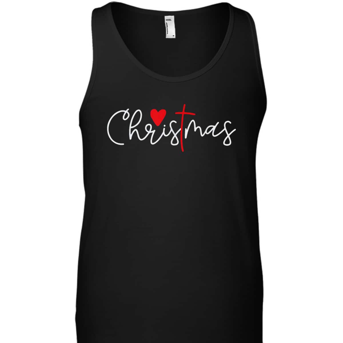 Cross Christmas Cute X Mas Pajama Christian Jesus Faith T-Shirt
