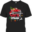 Christian Cross Christmas Tree On Car Xmas Red Truck T-Shirt