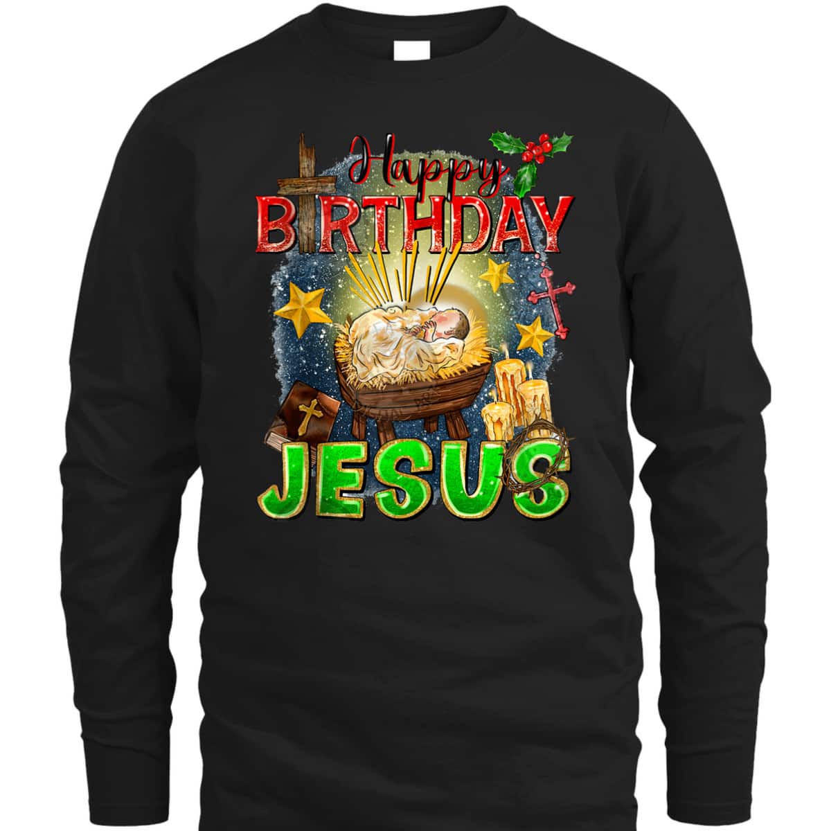 Christian Happy Birthday Jesus Christ Xmas Merry Christmas T-Shirt
