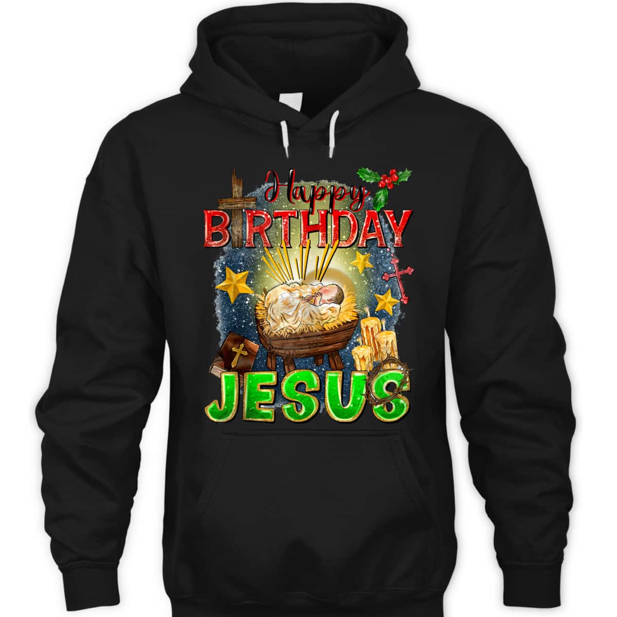 Christian Happy Birthday Jesus Christ Xmas Merry Christmas T-Shirt