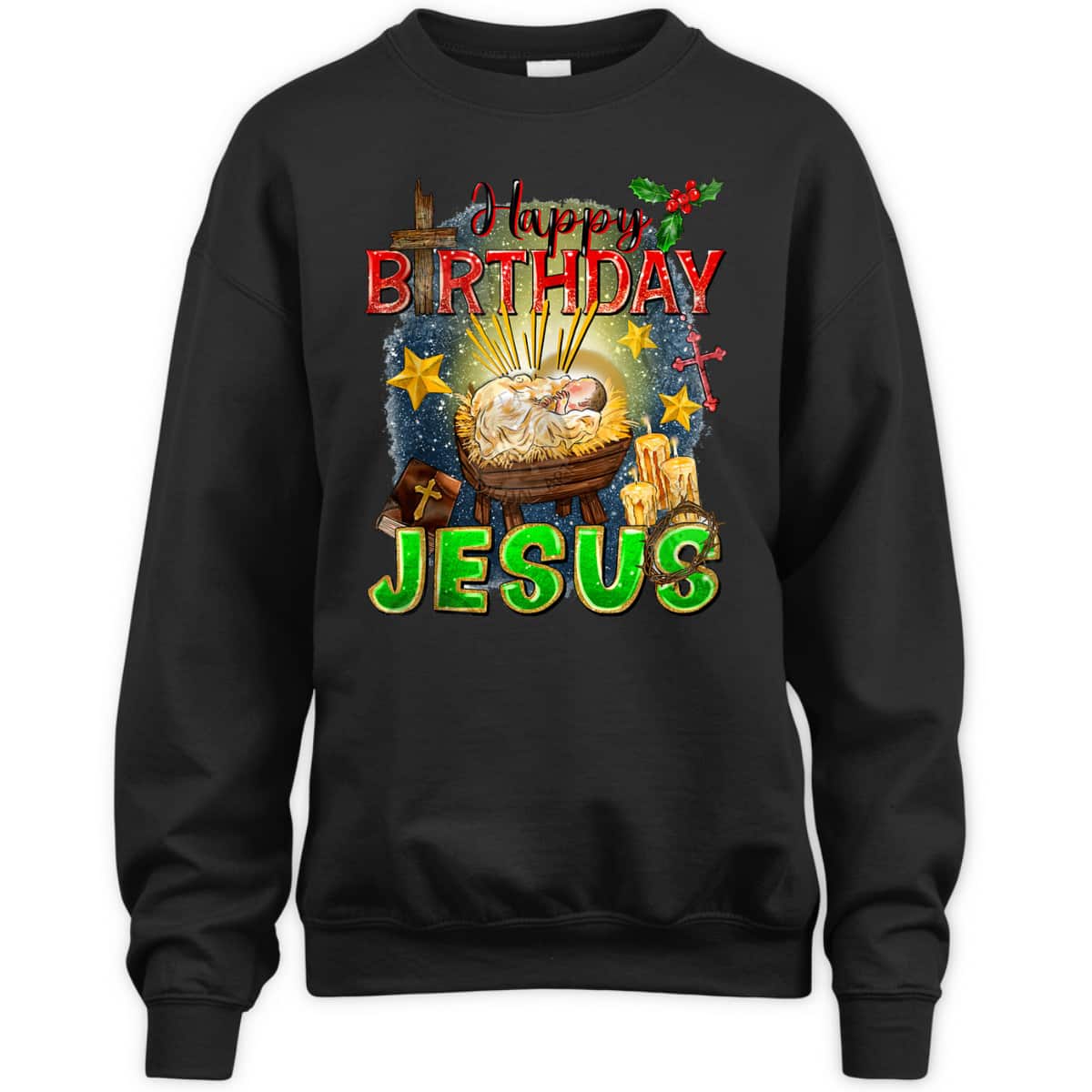 Christian Happy Birthday Jesus Christ Xmas Merry Christmas T-Shirt