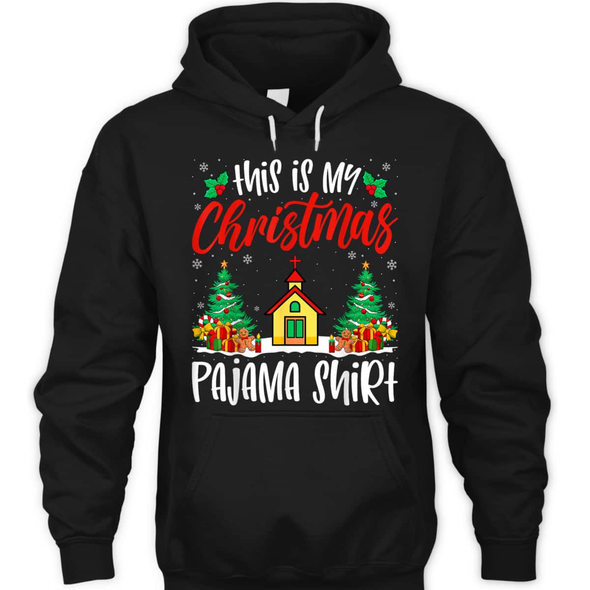 Church Xmas Pajama Christian Church Christmas Holiday T-Shirt