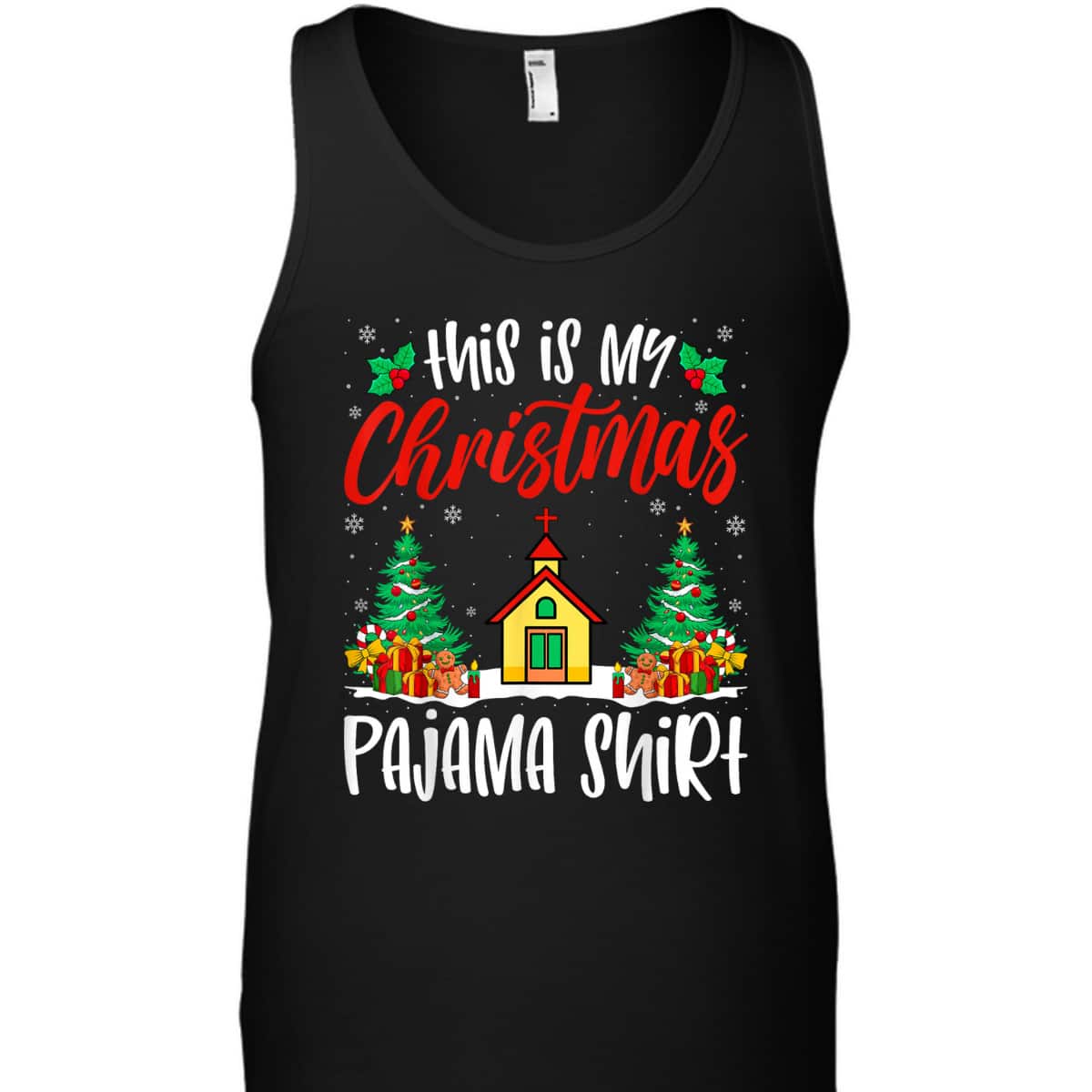 Church Xmas Pajama Christian Church Christmas Holiday T-Shirt