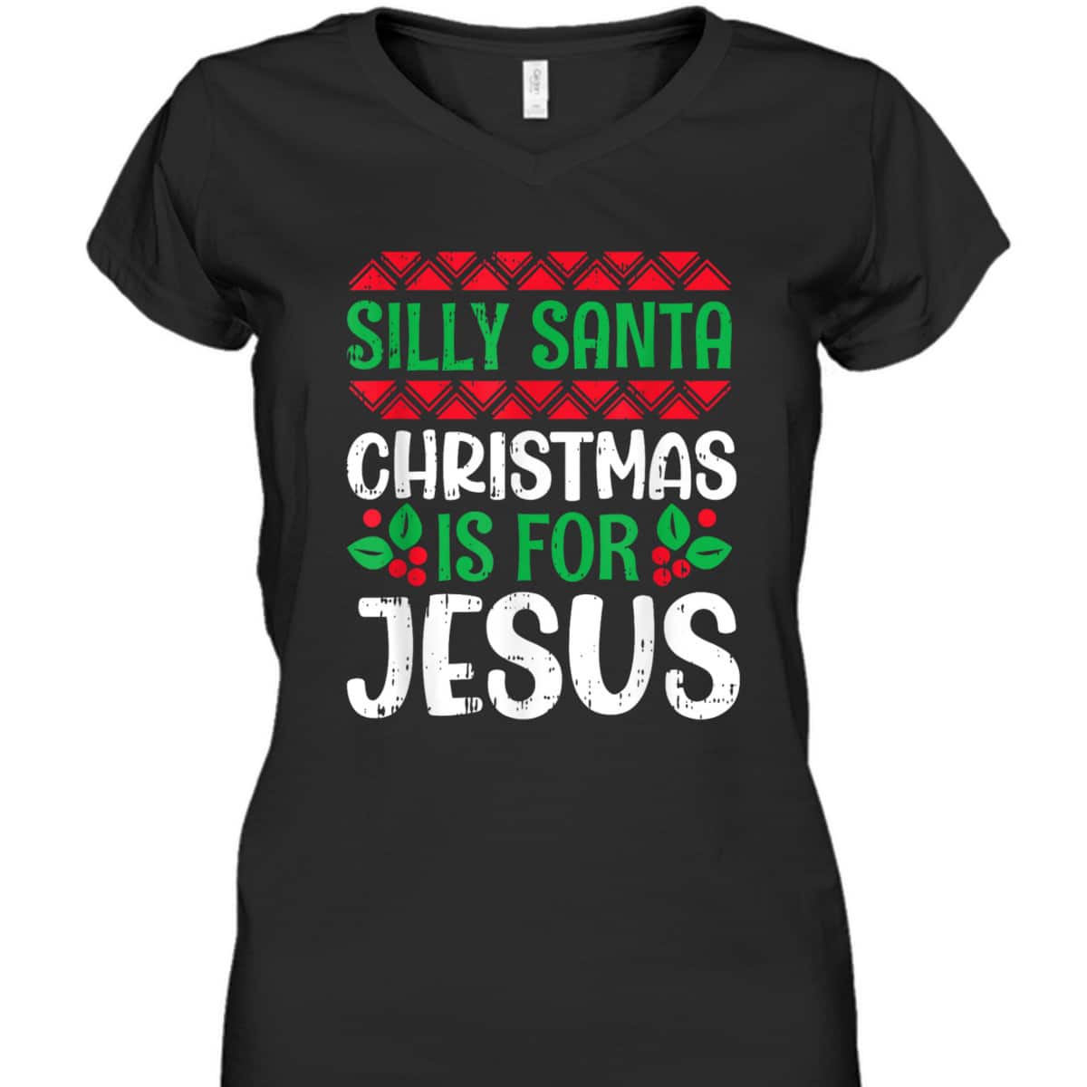 Silly Santa Christmas Is For Jesus X-Mas Christian T-Shirt