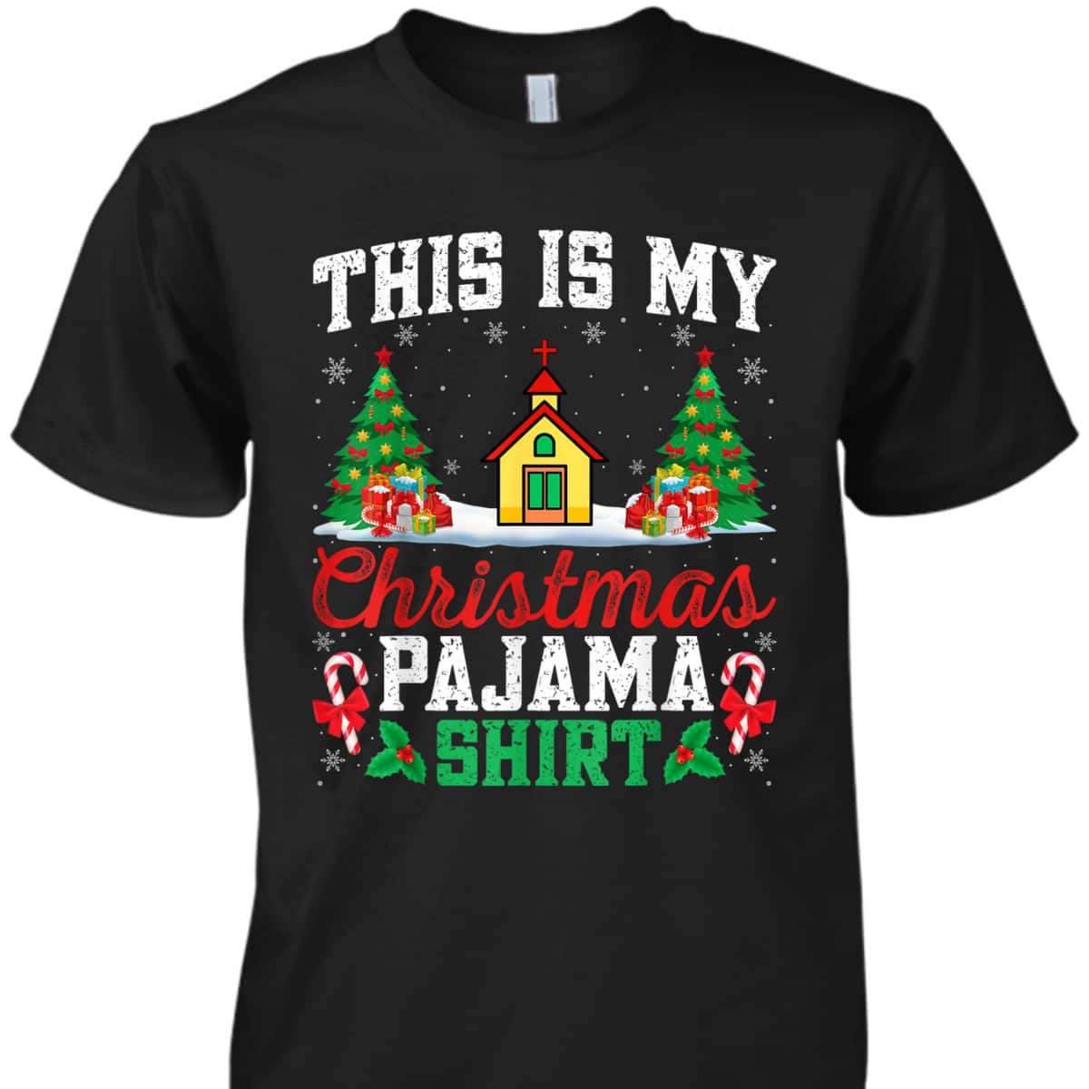 Christian Church Christmas Pajama Pastor Xmas Party T-Shirt