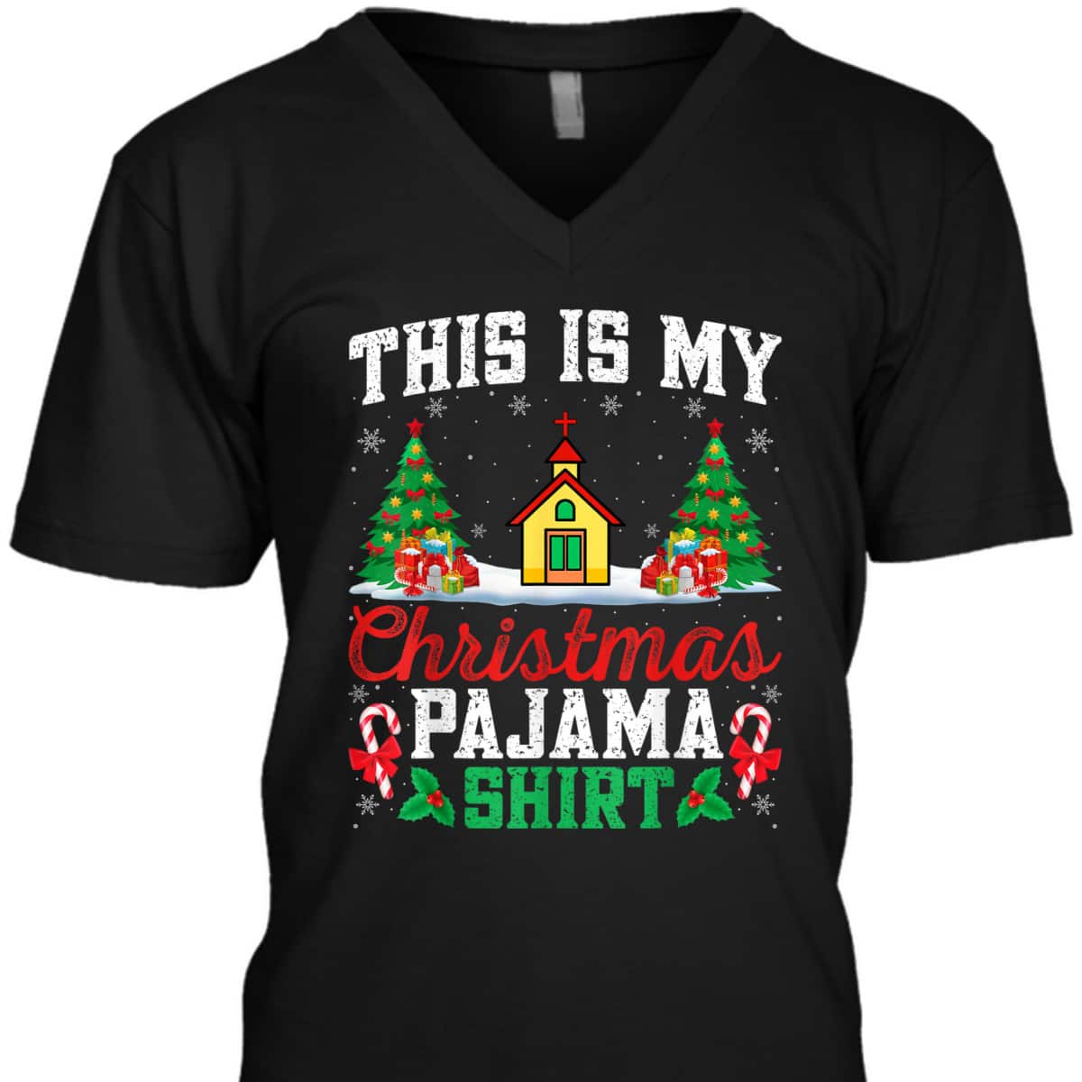 Christian Church Christmas Pajama Pastor Xmas Party T-Shirt