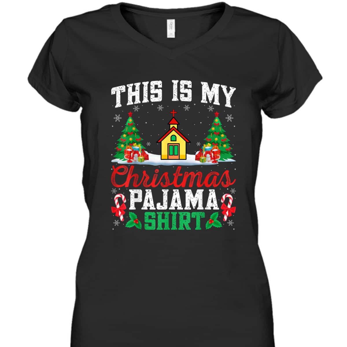 Christian Church Christmas Pajama Pastor Xmas Party T-Shirt