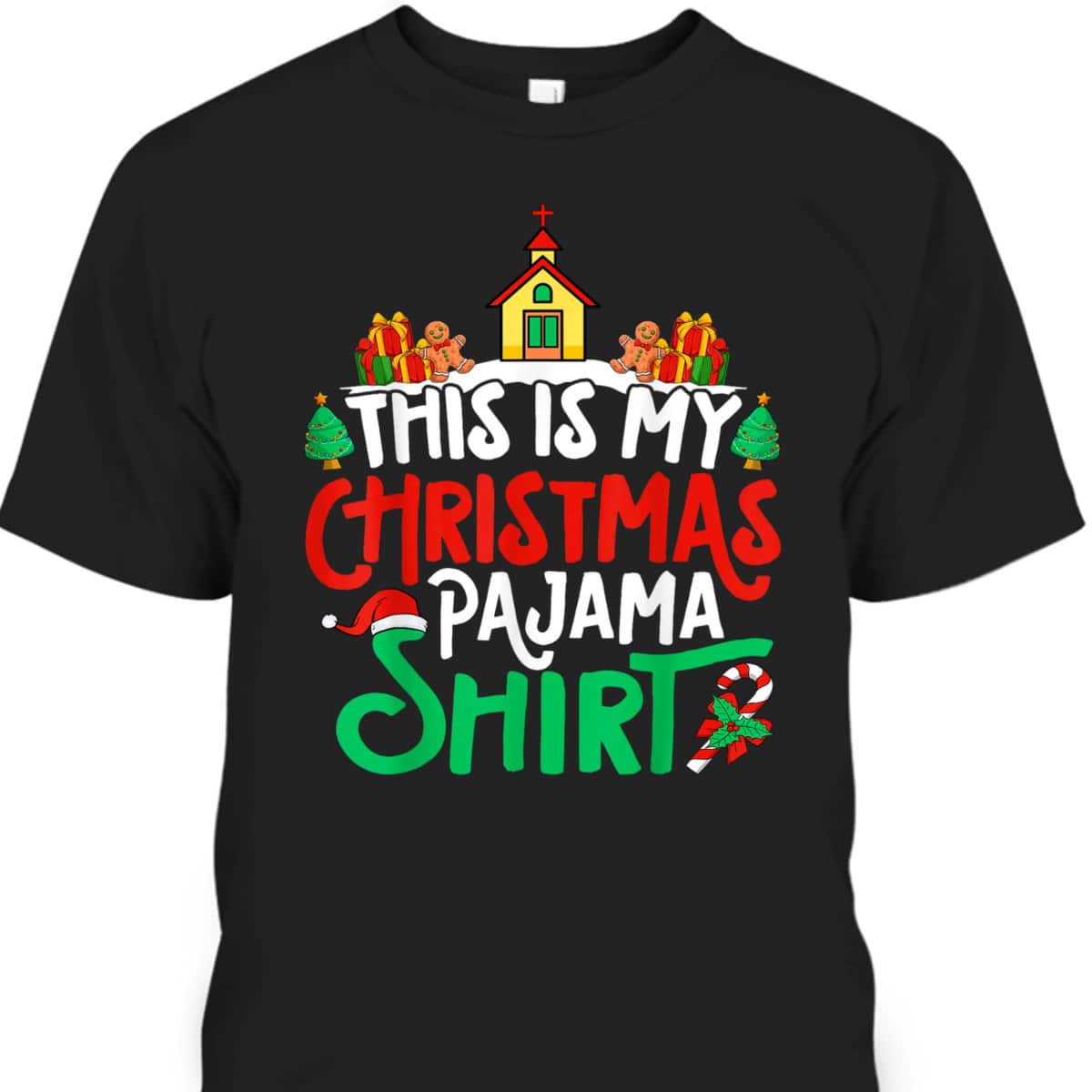 Christian Church Christmas Pajama Church Xmas Party T-Shirt Christian Church Christmas Pajama Church Xmas Party T-Shirt