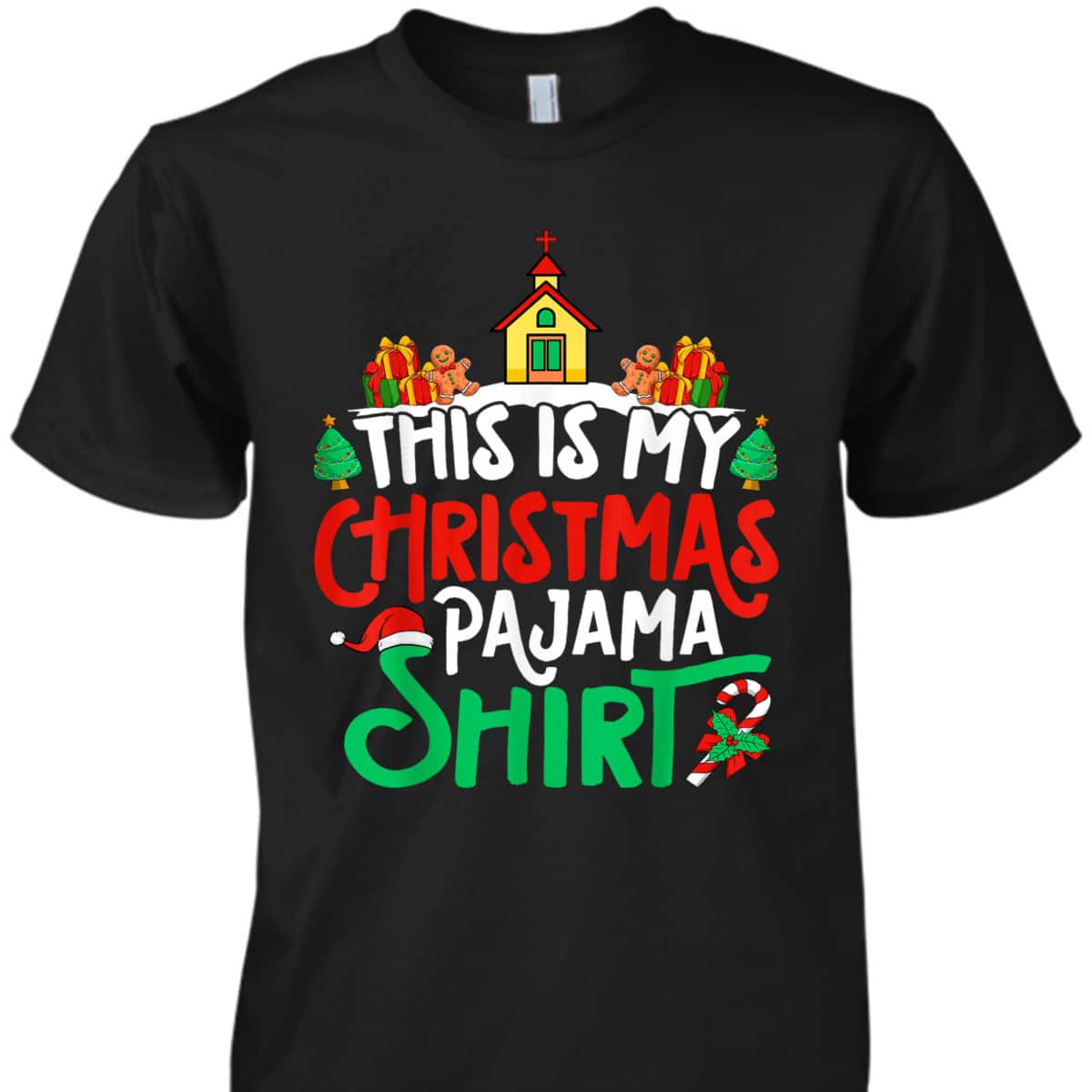 Christian Church Christmas Pajama Church Xmas Party T-Shirt