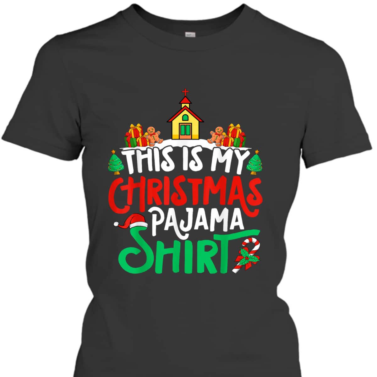 Christian Church Christmas Pajama Church Xmas Party T-Shirt
