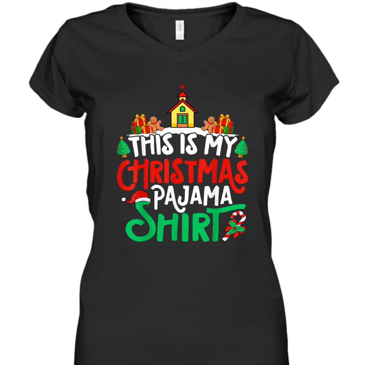 Christian Church Christmas Pajama Church Xmas Party T-Shirt