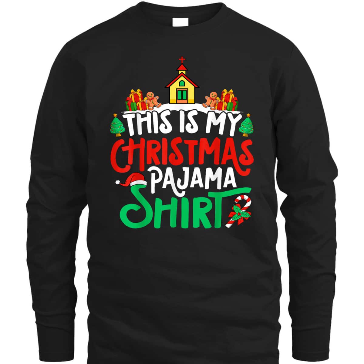 Christian Church Christmas Pajama Church Xmas Party T-Shirt