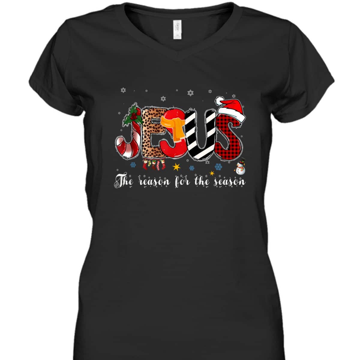Christian Jesus Is The Reason For The Season Christmas Santa T-Shirt