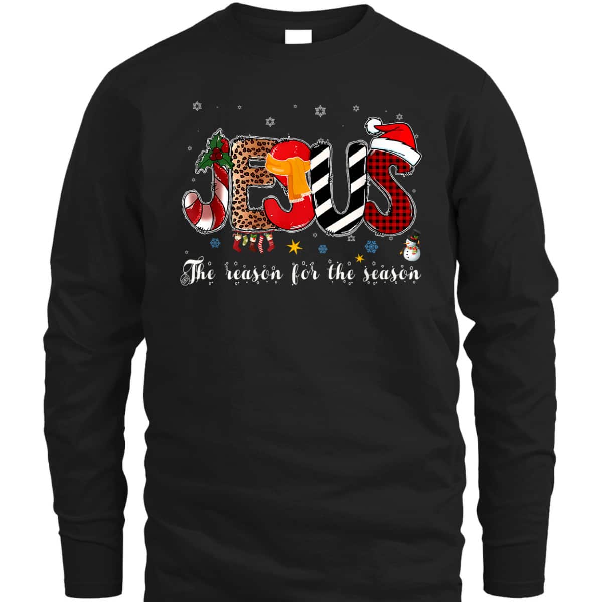 Christian Jesus Is The Reason For The Season Christmas Santa T-Shirt