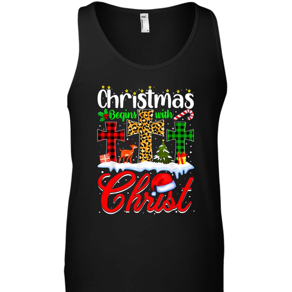 Christmas Begins With Christ Christian Cross Funny Xmas T-Shirt Christmas Begins With Christ Christian Cross Funny Xmas T-Shirt