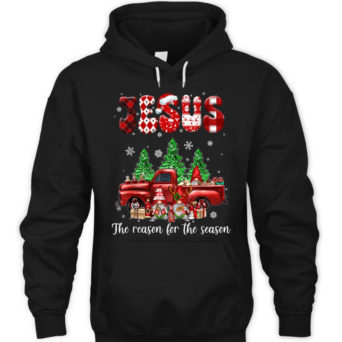 Christian Jesus The Reason Xmas Holiday Season Christmas Red Truck T-Shirt
