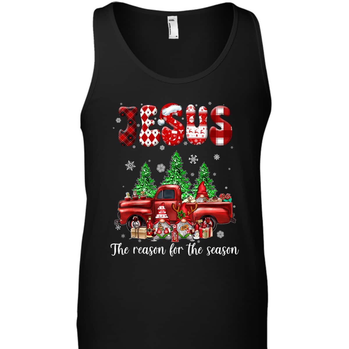 Christian Jesus The Reason Xmas Holiday Season Christmas Red Truck T-Shirt