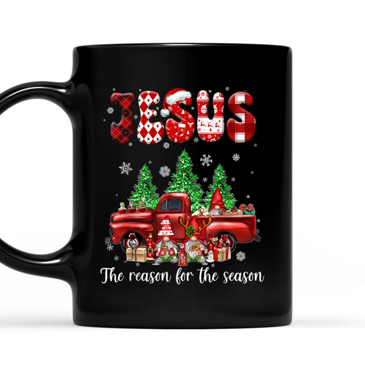 Christian Jesus The Reason Xmas Holiday Season Christmas Red Truck T-Shirt