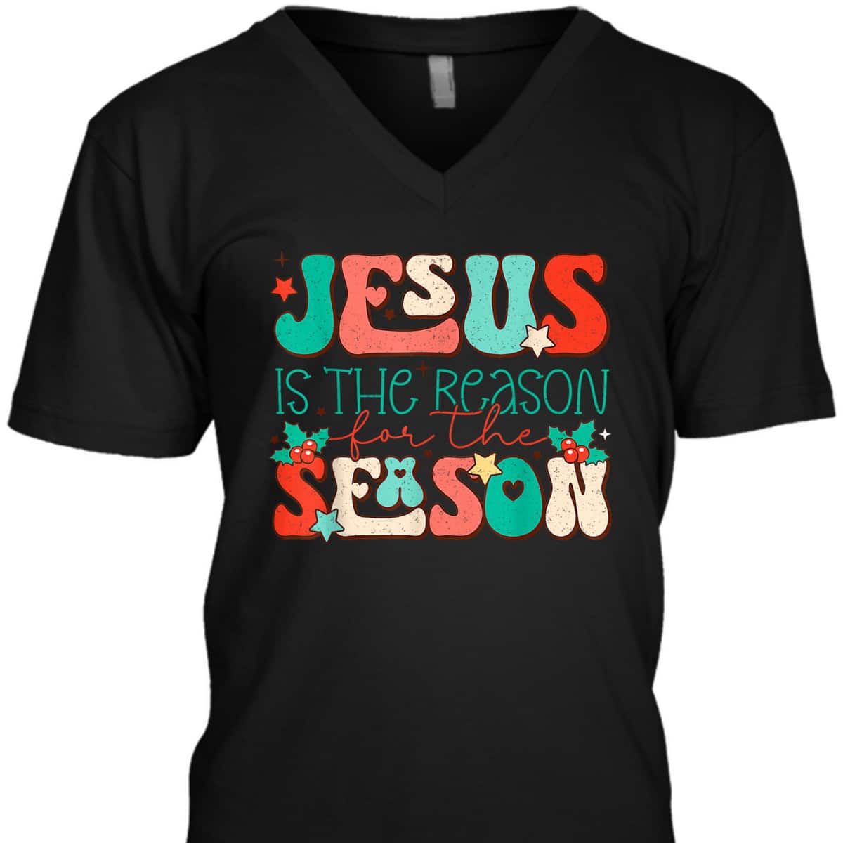 Christian Religious T-Shirt Jesus The Reason Xmas Holiday Season Christmas Gifts