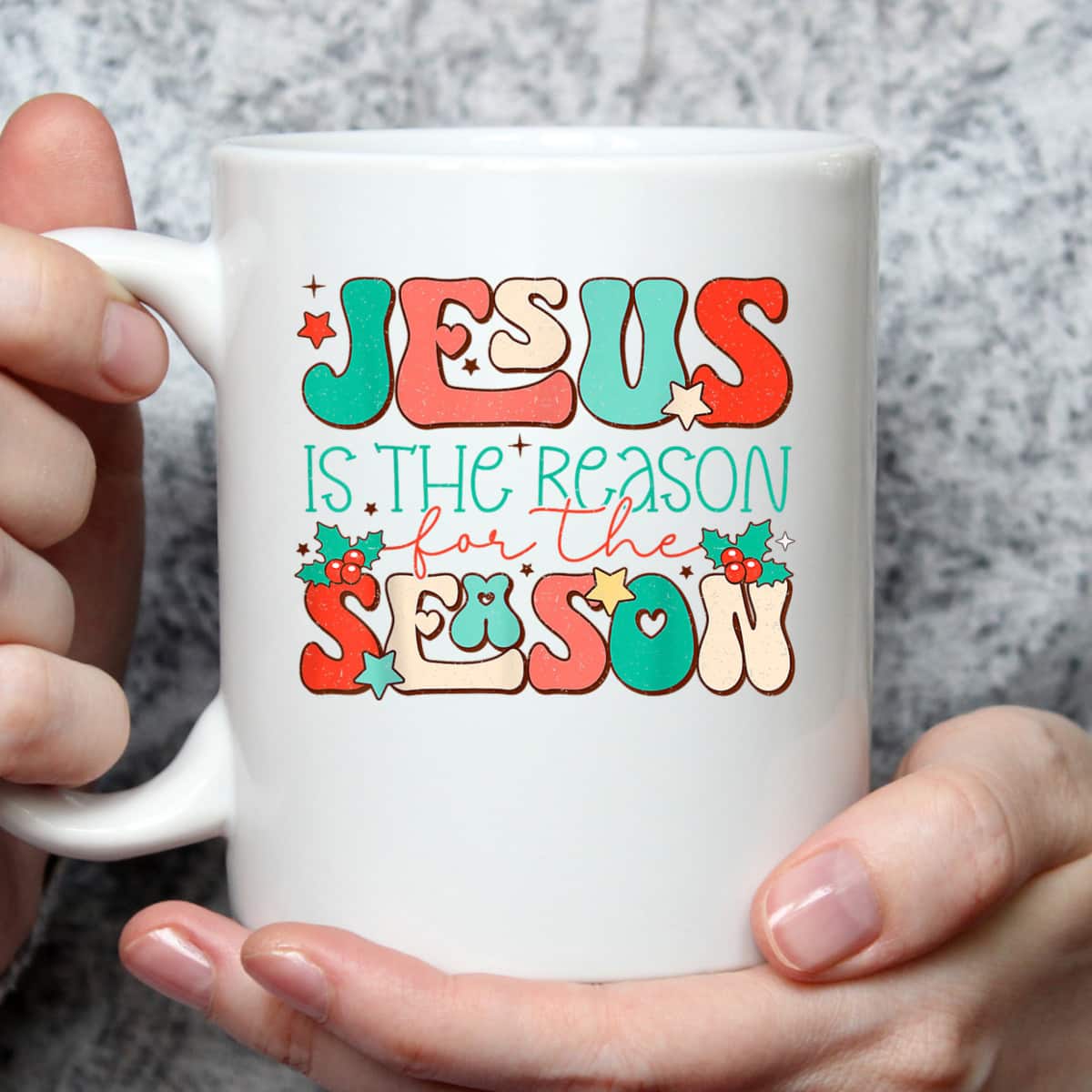 Christian Religious T-Shirt Jesus The Reason Xmas Holiday Season Christmas Gifts