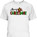 Merry Christmas Cross Christian Plaid Buffalo Xmas Pajama T-Shirt