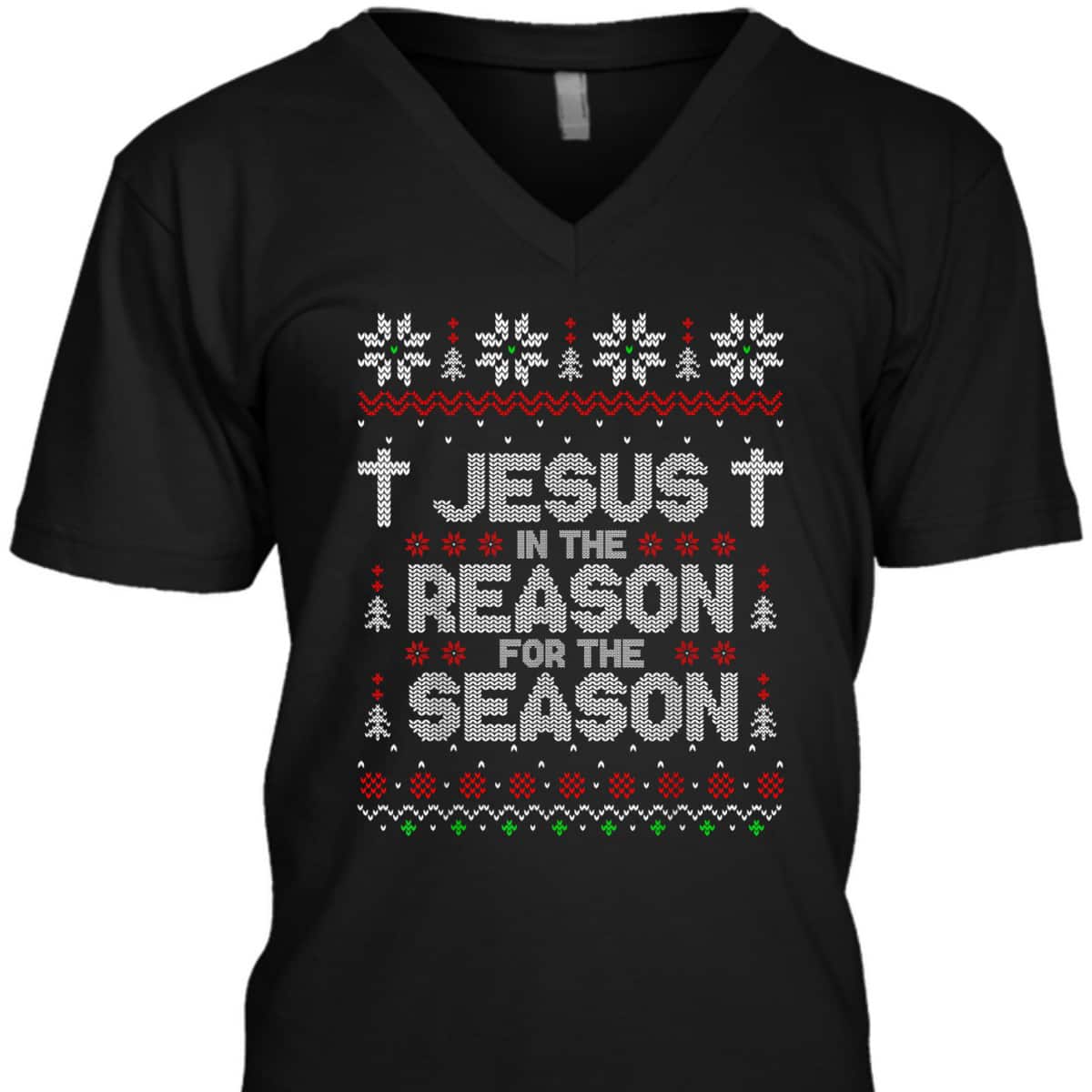 Christian Jesus The Reason Xmas Holiday Season Christmas Cross Snowflake T-Shirt Christian Jesus The Reason Xmas Holiday Season Christmas Cross Snowflake T-Shirt