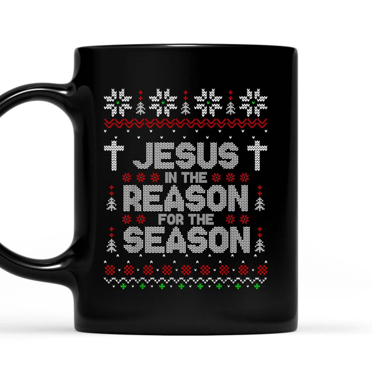 Christian Jesus The Reason Xmas Holiday Season Christmas Cross Snowflake T-Shirt