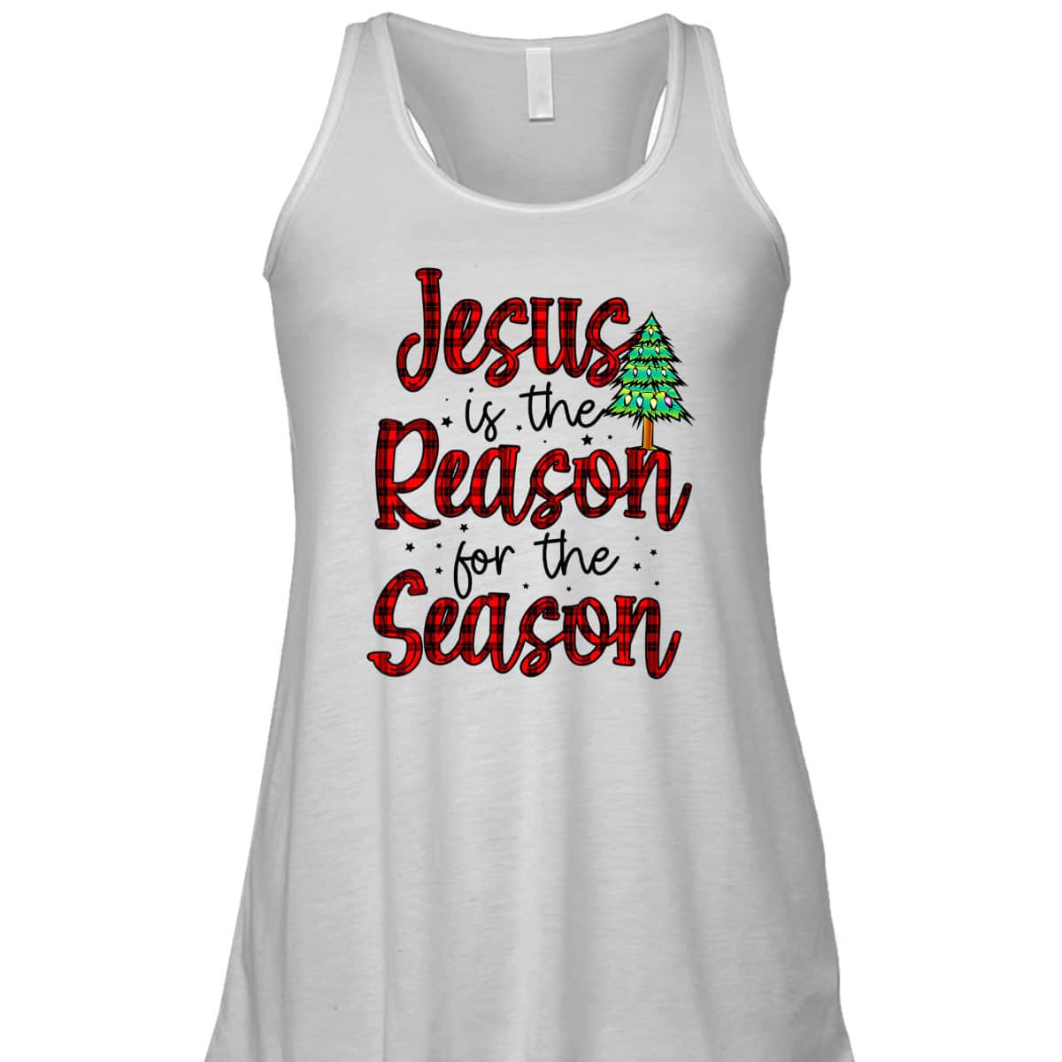 Christian Jesus The Reason Xmas Holiday Season Christmas Tree T-Shirt
