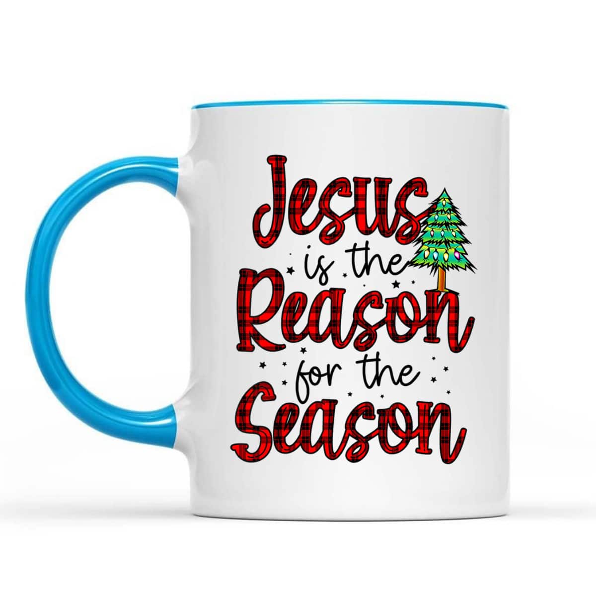 Christian Jesus The Reason Xmas Holiday Season Christmas Tree T-Shirt
