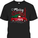 Merry Christmas Buffalo Plaid Red Truck Christian Cross Xmas T-Shirt Merry Christmas Buffalo Plaid Red Truck Christian Cross Xmas T-Shirt