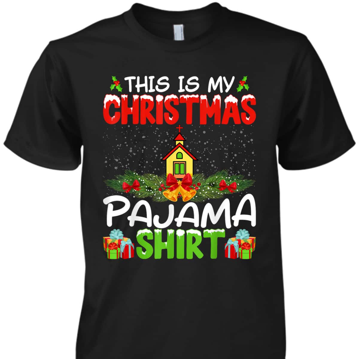 Pastor Christian Church Xmas Pajama Christmas Holiday T-Shirt