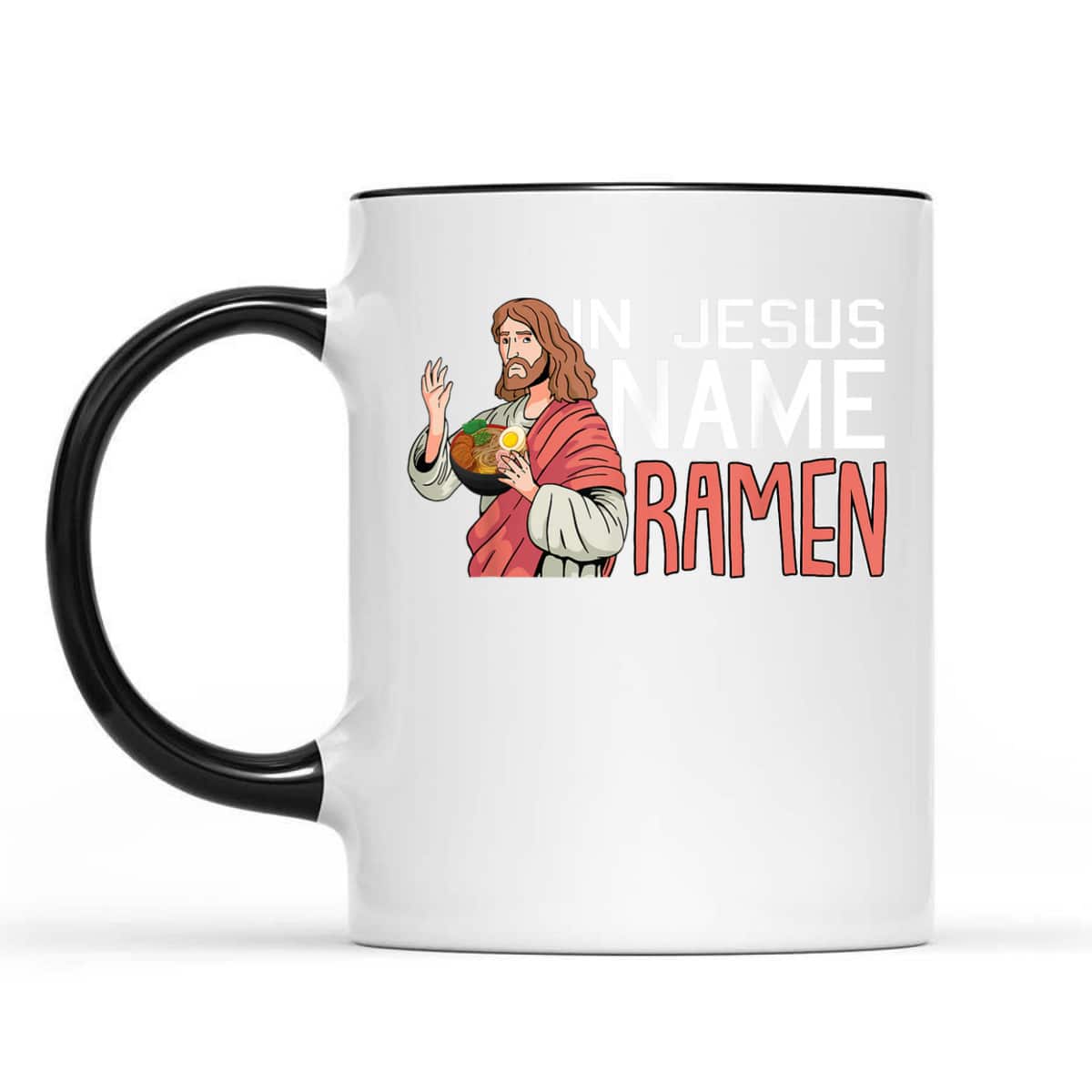 In Jesus Name Ramen Funny Japanese Christian T-Shirt In Jesus Name Ramen Funny Japanese Christian T-Shirt